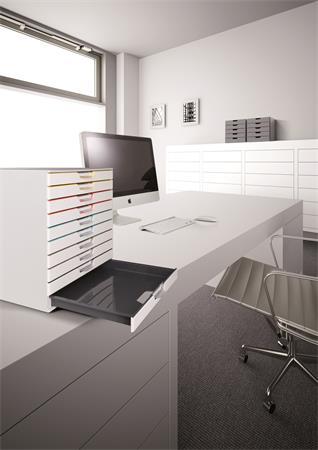 DURABLE Zásuvkový box, plastový, 10 zásuviek, DURBALE "VARICOLOR® 10", biela 3