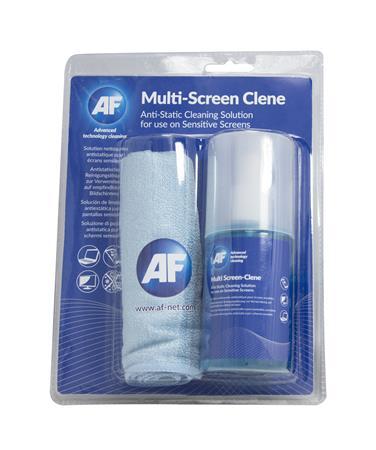 Čistiaca tekutina, k monitorom, s veľkou utierkou z mikrovlákien, s pumpou, 200 ml, AF "Mu 1