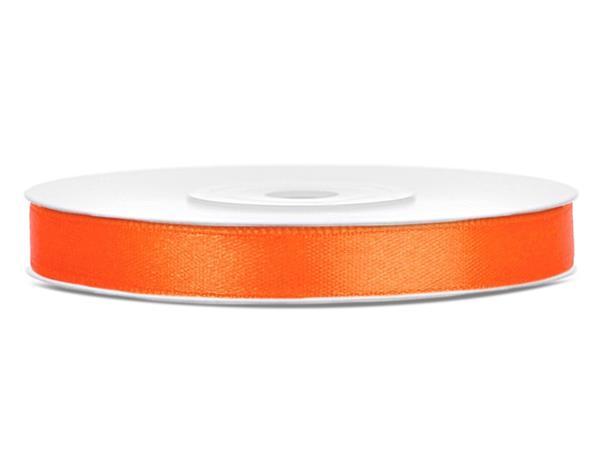 . Saténová stuha, 6 mm, oranžová