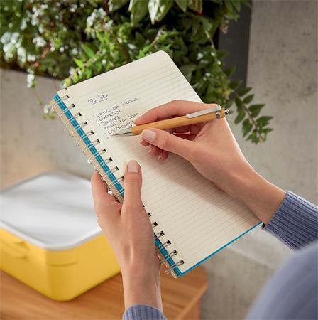Špirálový zošit, B5, linajkový, 80 listov, LEITZ, "Cosy Soft Touch", matná modrá 7