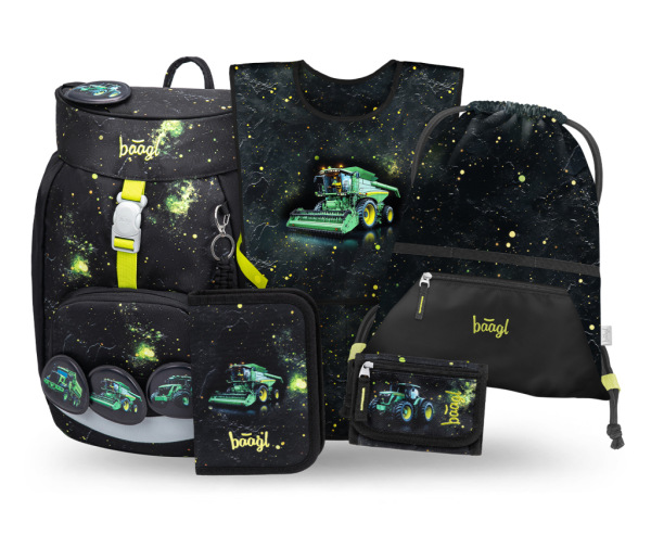 BAAGL SADA 5 Airy Traktor: batoh, peračník, vrecko, zástera, peňaženka GRS