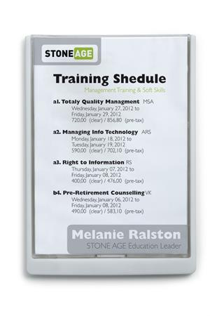 Informačná tabuľka, 210x297 mm, DURABLE „CLICK SIGN”, biela 1