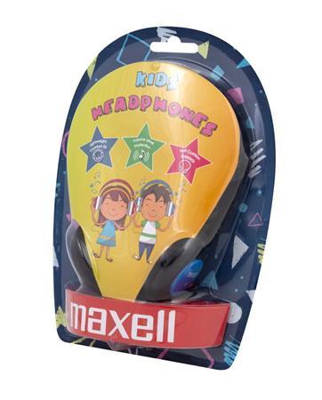 Náhlavné slúchadlá, detský rozmer, drôtové, MAXELL "Kids", modrá 3