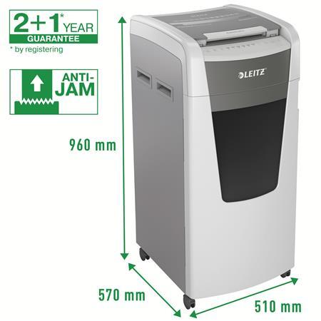 Skartovací stroj, konfetti, 600 listov, LEITZ "IQ AutoFeed Office 600 P4" 4