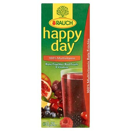 Džús, 100%, 0,2 l, RAUCH "Happy day", červený multivitamín 1