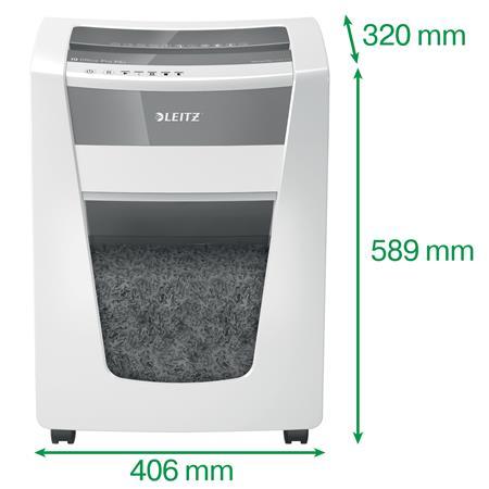 Skartovací stroj, mikrokonfety, 5 listov, LEITZ "IQ Office Pro P5+" 5
