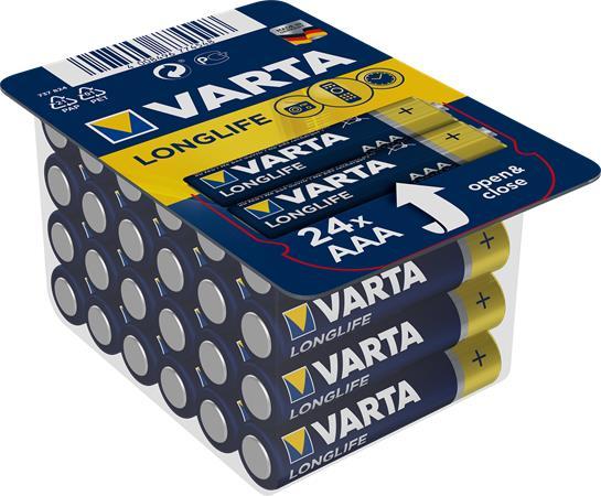 Batéria, AAA mikro, 24 ks, VARTA "Longlife"