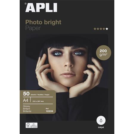 Foto papier, k atramentovým tlačiarňam, A4, 200 g, lesklý, APLI "Everyday" 1