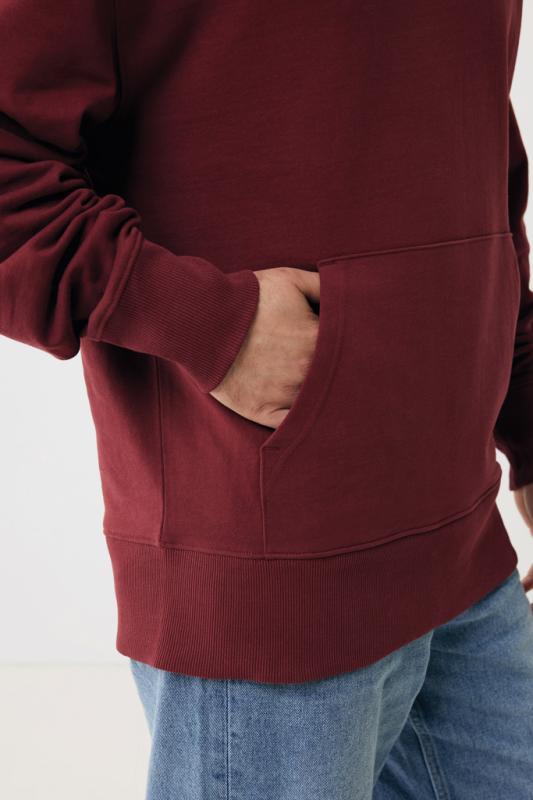 Mikina s kapucňou IQONIQ Yoho relaxed fit z recykl. bavlny vínovo červená L 15
