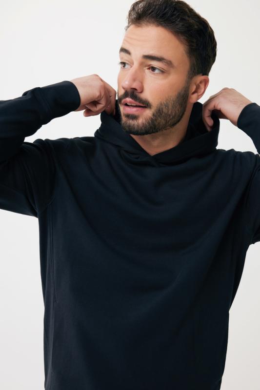 Mikina s bočnými vreckami IQONIQ Yengo z rec. bavlny čierna 4XL 17