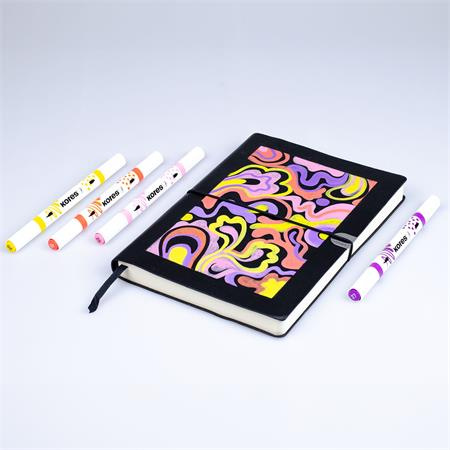 Dekoračný popisovač, sada, akrylový, 1-2 mm, obojstranný, KORES " K-Kreative", 12 rôznych 5