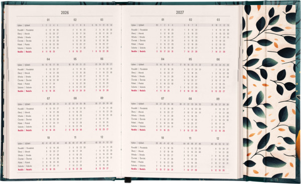 NOTIQUE Týždenný magnetický diár Líška 2026, 11 x 16 cm 2