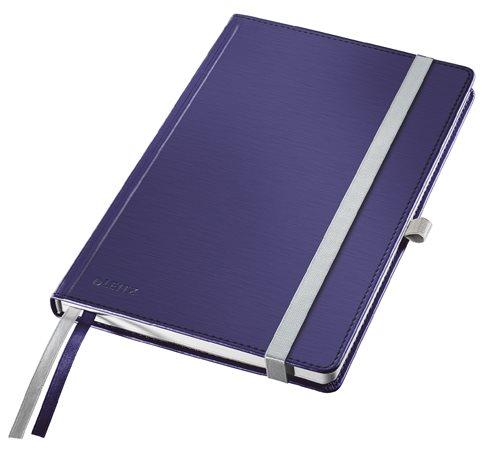 Zápisník, A5, linajkový, 80 strán, s tvrdou obálkou, LEITZ "Style", titánovo modrá 1