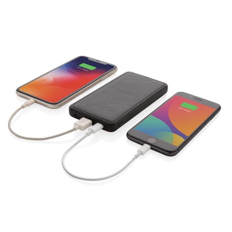 Powerbanka Tusca z PU 10 000 mAh čierna 3