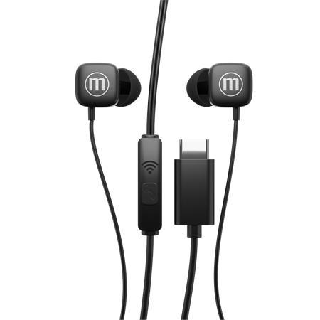 Slúchadlá, s mikrofónom, USB-C, MAXELL "Square+", čierna 1