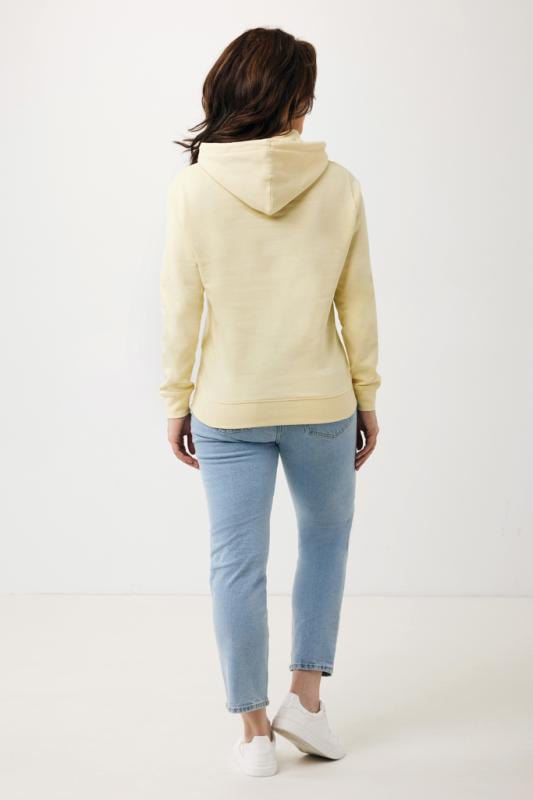 Ľahká mikina s kapucňou IQONIQ Rila z recykl. bavlny cream yellow M 5