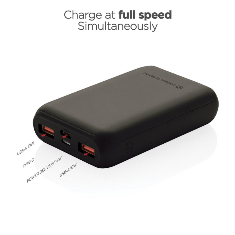 Powerbanka Urban Vitamin Alameda 10 000 mAh 18W PD čierna 4