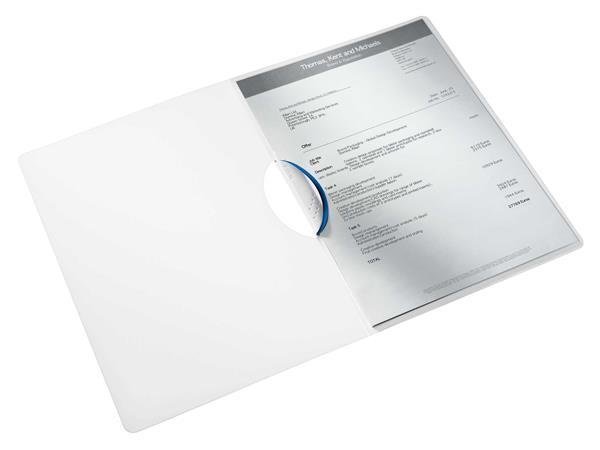 Rýchloviazač s klipom, PP, A4, LEITZ "Wow ColorClip", modrý 2