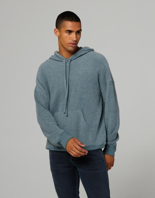 Unisex semišový fleece kapucňou 4