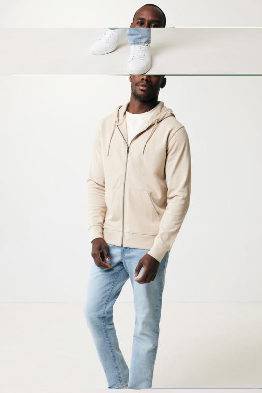 Mikina na zips s kapucňou IQONIQ Abisko z recykl. bavlny desert S 3