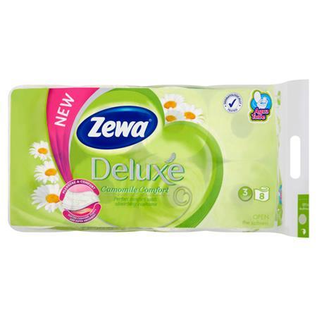 Toaletný papier, 3-vrstvový, 8 kotúčov/bal, ZEWA "Deluxe, kamilka 1