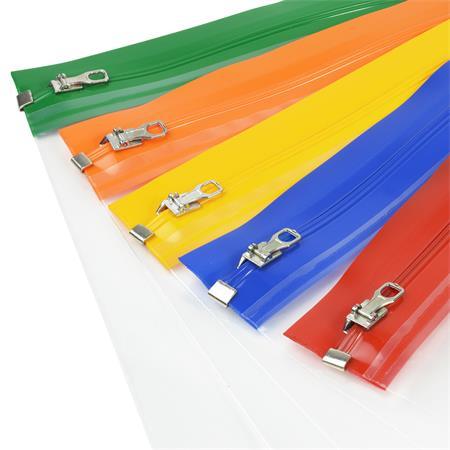 Obálka na zips, A4+, RAPESCO, "Zip Strip", mix farieb 4