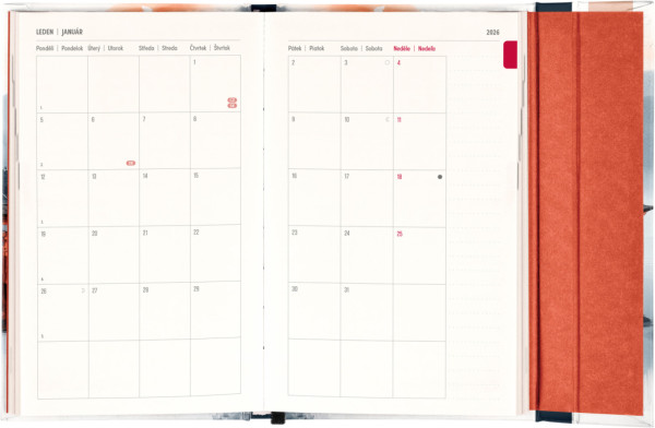 NOTIQUE Týždenný magnetický diár Japonsko 2026, 13 x 21 cm 3