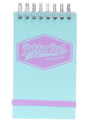 Špirálový zošit, A7, linajkový, 50 listov, PUKKA PAD "Pastel", rôzne farby 3