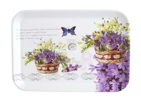 . Tácka, plastová, levenduľová, 34x23 cm