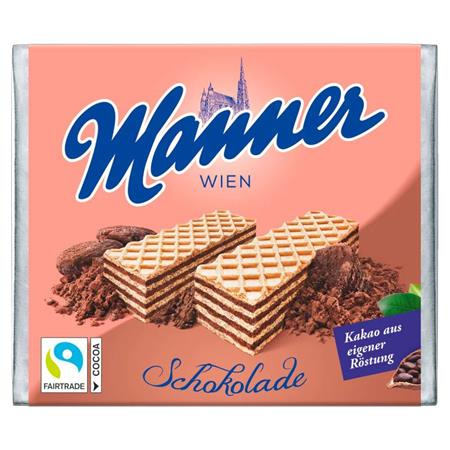 Oblátky s čokoládovou náplňou, 75 g, MANNER 1