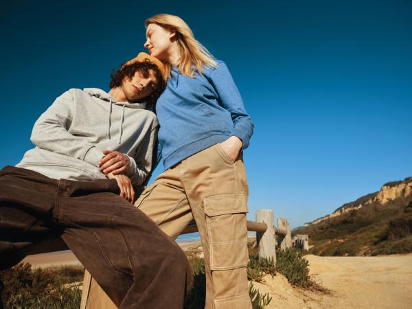 Nefarbená mikina s kapucňou IQONIQ Torres z recykl. bavlny heather blue XXS 17