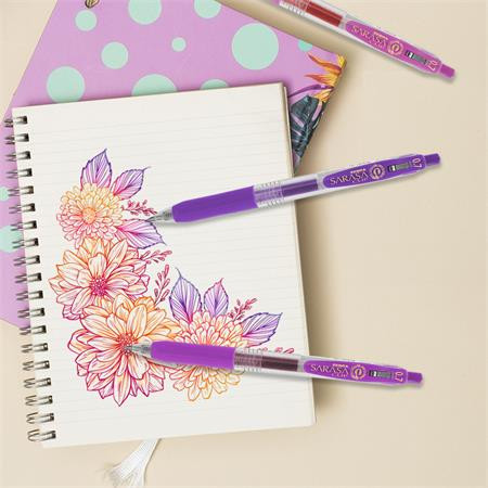 Gélové pero, 0,33 mm, stláčací mechanizmus, ZEBRA "Sarasa Clip", ružové 3