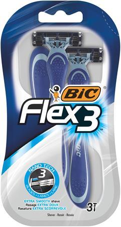 Holiaci strojček, pásnky, jednorazový, BIC "FLEX 3" 1