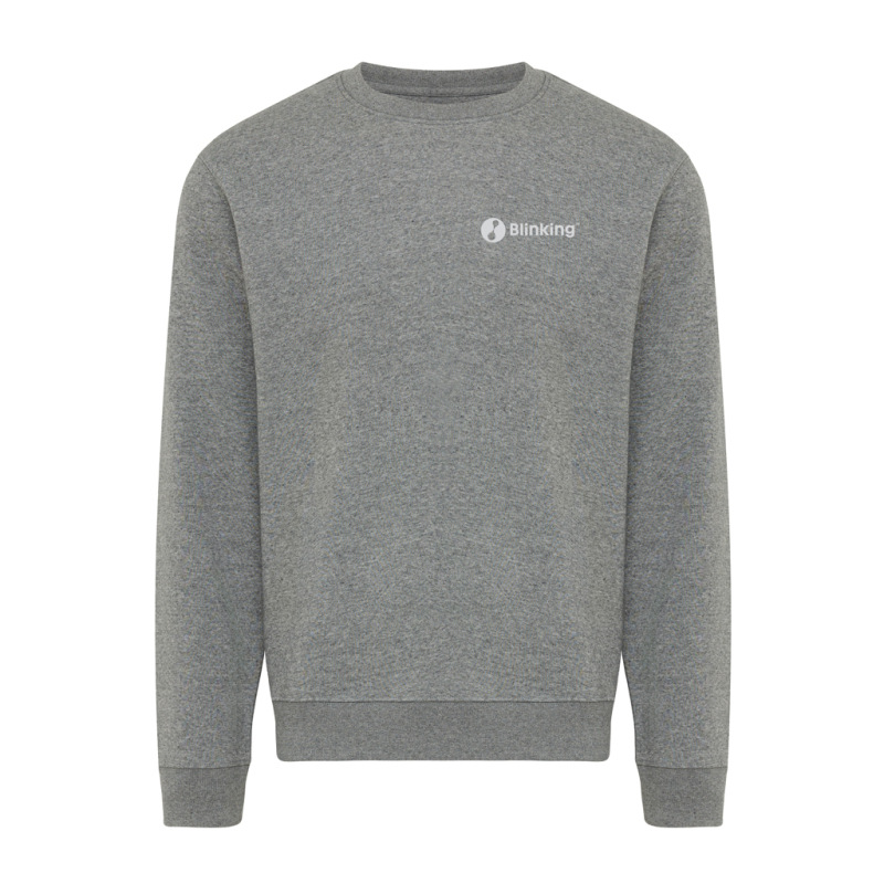 IQONIQ Toria Unisex mikina s okrúhl. výstrihom z rec. bavlny light heather anthracite XXS 4