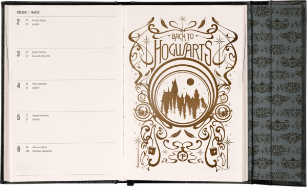 NOTIQUE Týždenný magnetický diár Harry Potter – Lumos 2026, 11 x 16 cm 4