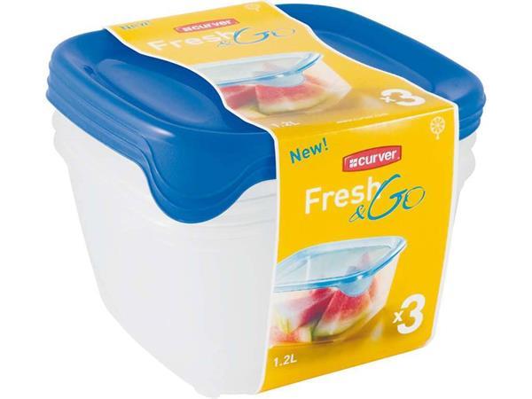 CURVER Sada dôz "Fresh&Go", 3x1,2 l 1