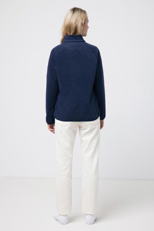 Micro fleece bunda na zips IQONIQ Talung z rec. polyesteru námornícka modrá S 7