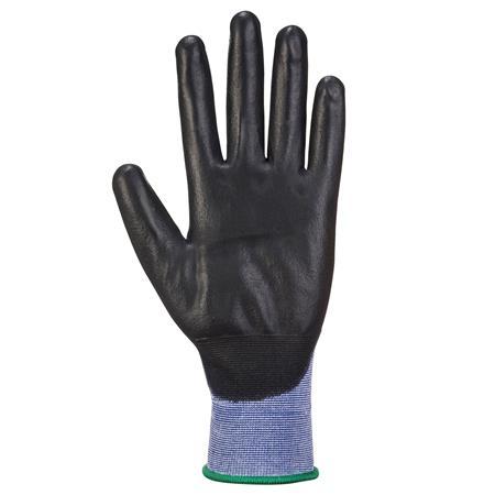 . Ochranné rukavice, nylonové, dlaň potiahnutá PU, XL, "Senti-Flex", modrá 2