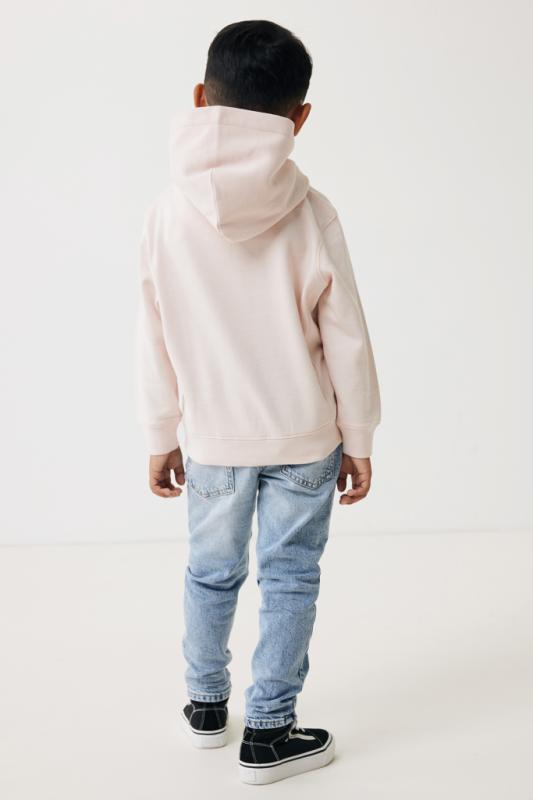 Detská mikina s bočnými vreckami IQONIQ Yengo z rec. bavlny cloud pink 5-6r (110-116cm) 14