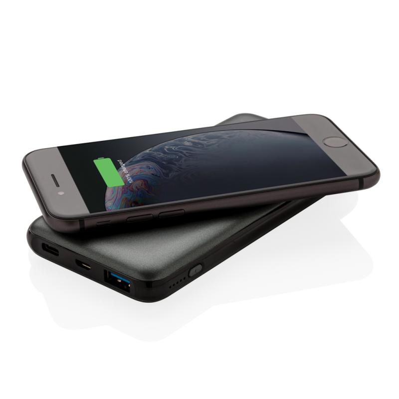 PD rýchlo nabíjacia bezdrôtová powerbanka 10 000 mAh 10 W sivá 2