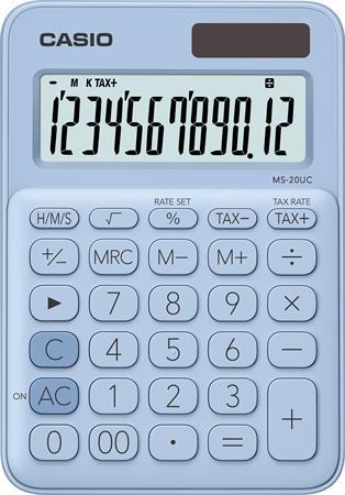 Kalkulačka, stolová, 10-miestna, CASIO "MS 20UC", svetlomodrá 2