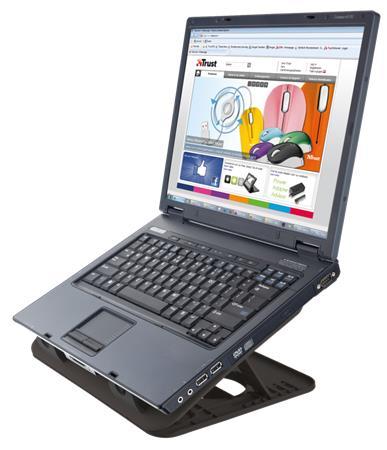 Stojan na notebook, s ventilátorom, USB, TRUST "Cyclone" 3