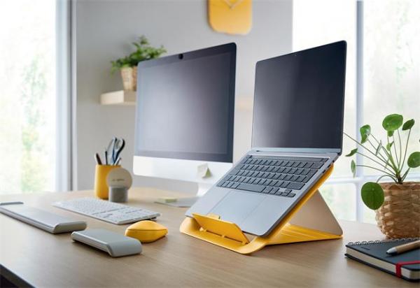 Stojan na notebook, nastaviteľný, LEITZ "Ergo Cosy", teplá žltá 7