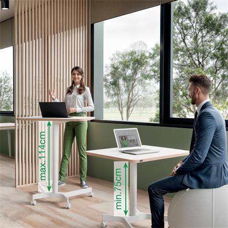 Výškovo nastaviteľný mobilný elektrický stôl, LEITZ "Ergo" 6