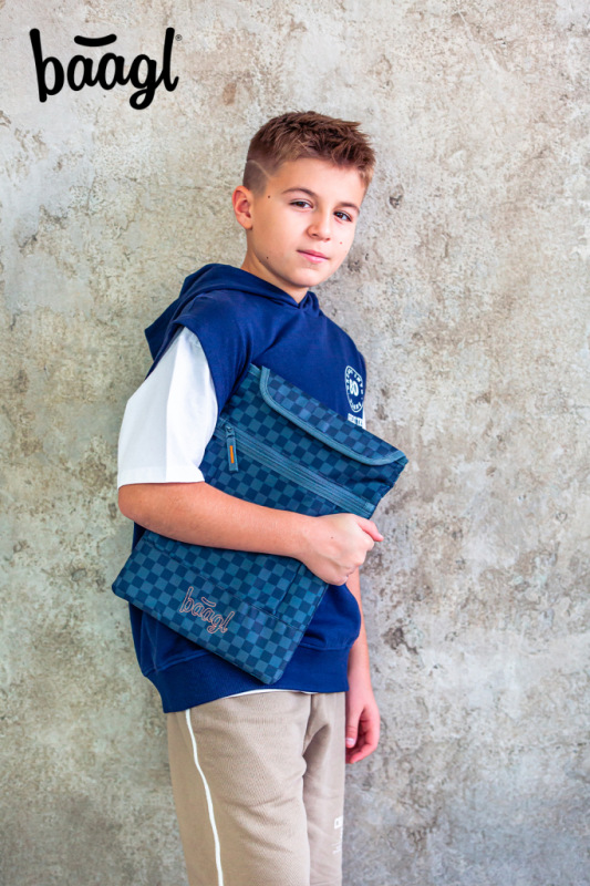 BAAGL SADA 5 Core Ska modrý: batoh, peračník, vrecko, ľadvinka, obal na notebook GRS 14