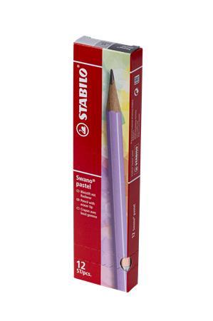 Grafitová ceruzka s gumou, HB, šesťhranná, STABILO "Swano Pastel", marhuľa 2