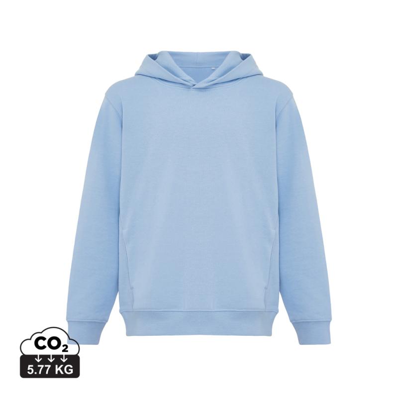 Detská mikina s bočnými vreckami IQONIQ Yengo z rec. bavlny sky blue 13-14r (158-164cm)
