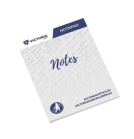 Poznámkový blok, A7, 5x50 listov, čistý, VICTORIA OFFICE 1
