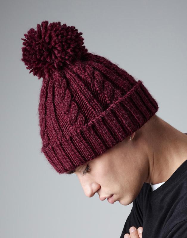 Čiapka Cable Knit Melange Beanie