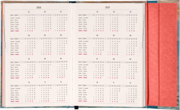 NOTIQUE Týždenný magnetický diár Claude Monet 2026, 11 x 16 cm 2